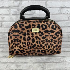 SOHO London New York Cheetah Print Makeup Case Soft Side Zipper Close